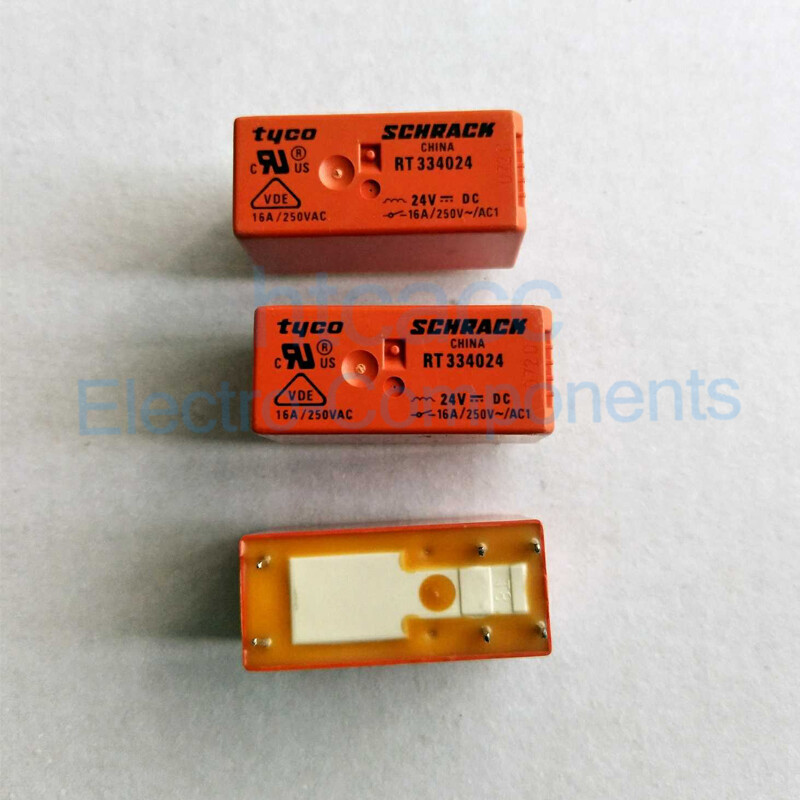 TYCO / Schrack RT334024 24VDC Power PCB Relay 6pins 16A 250VAC (Pack of 10)