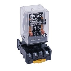 DPDT Power Relay Plug-in Terminal Socket Base AC 110V Coil 8 Pin 2NO 2NC JTX-2C