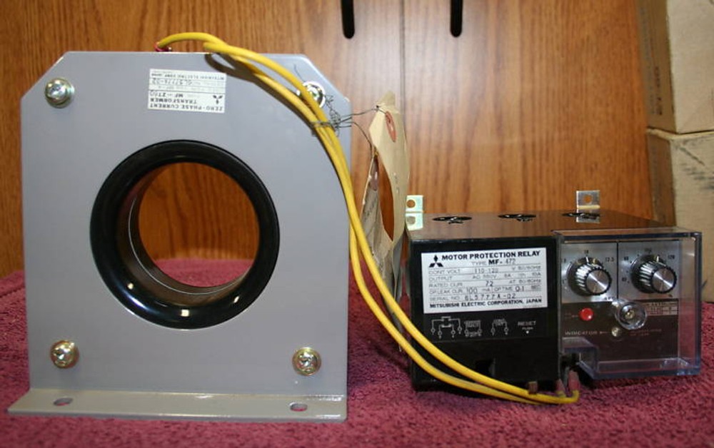 Mitsubishi MF-471 Motor Protection Relay w/Transformer 10A 120V rated current 16