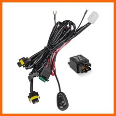 H8 H11 Relay Harness Wire Kit with LED ON/Off Switch 40A Relay Fuse Wiring Se…