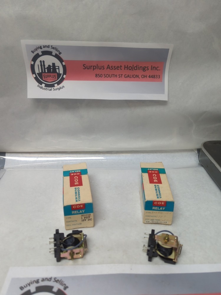 CORNELL DUBILIER,301D10,GENERAL PURPOSE RELAY LOT OF 2 NOS