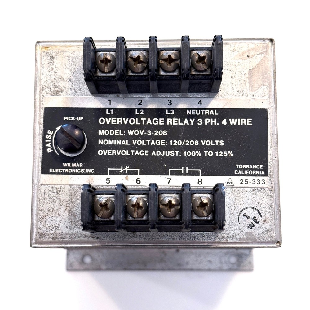 Wilmar WOV-3-208 Overvoltage Relay 3 Phase 120/208V