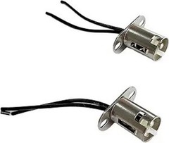 2PCS Car LED Bulb Socket Adapter with Short Bracket and Wi Color: BAY15D(1157)