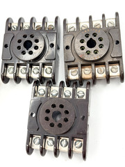 Lot of 5 Vintage Plug-In Relays KRP11DG 12VDC & KRP11DG 6VDC + 3 Octal Sockets