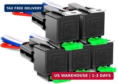 Nilight 50023R 5 Pack 30A Fused Relay Switch Kit 12V 4 Pin SPST Relay Interlocki