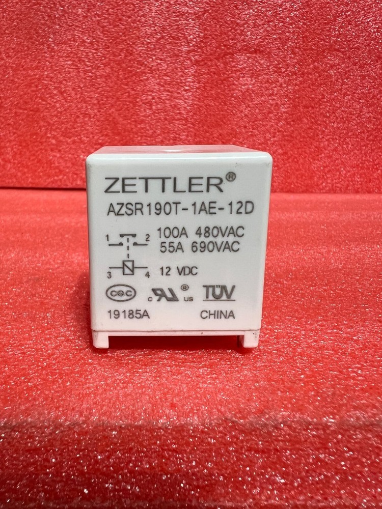Zettler AZSR190T-1AE-12D Relay 100A 480VAC 55A 690VAC 12VDC- New