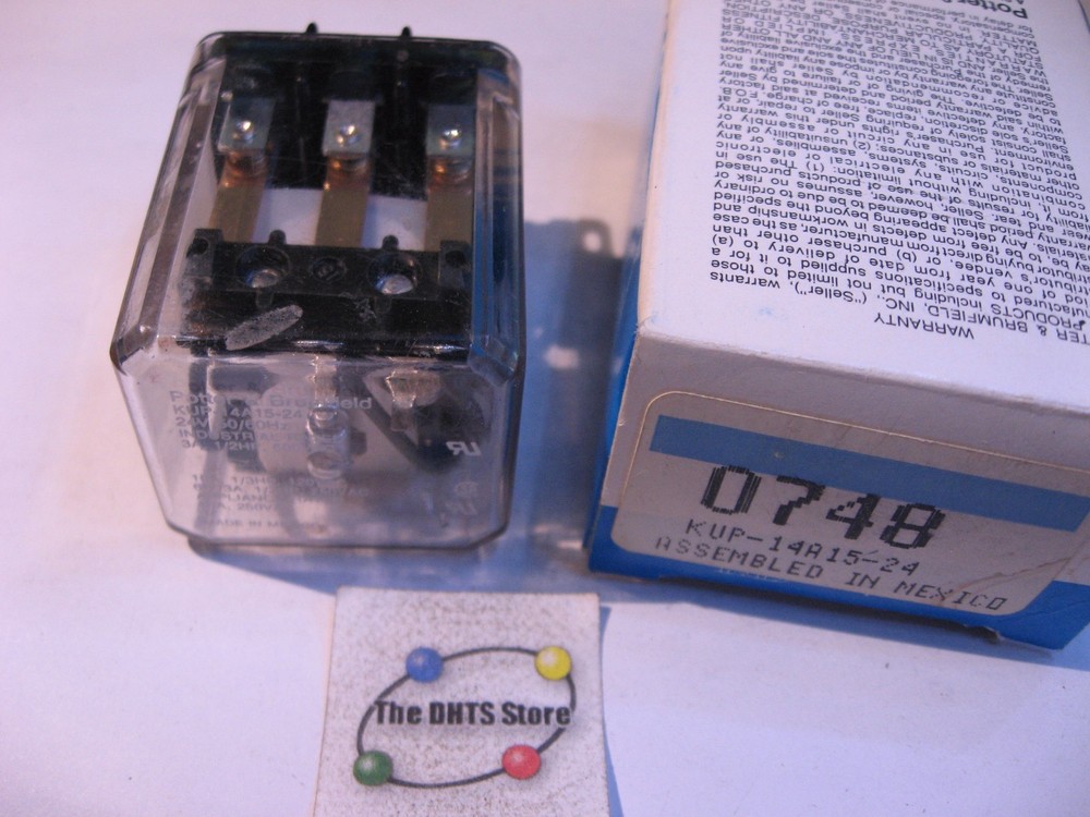 Potter and Brumfield Relay KUP-14-24 24VAC Coil 3PDT 10A – USED QTY 1