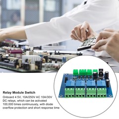 Modbus RTU 4-Way Relay Module 7-24V Relay Module Switches RS485/TTL Input9844-