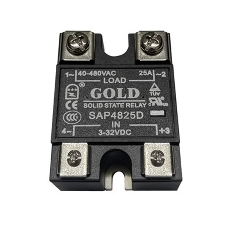 GOLD single-phase solid-state relay SAP4825D 40-480V 3-32VDC 25A DCcontrolled AC