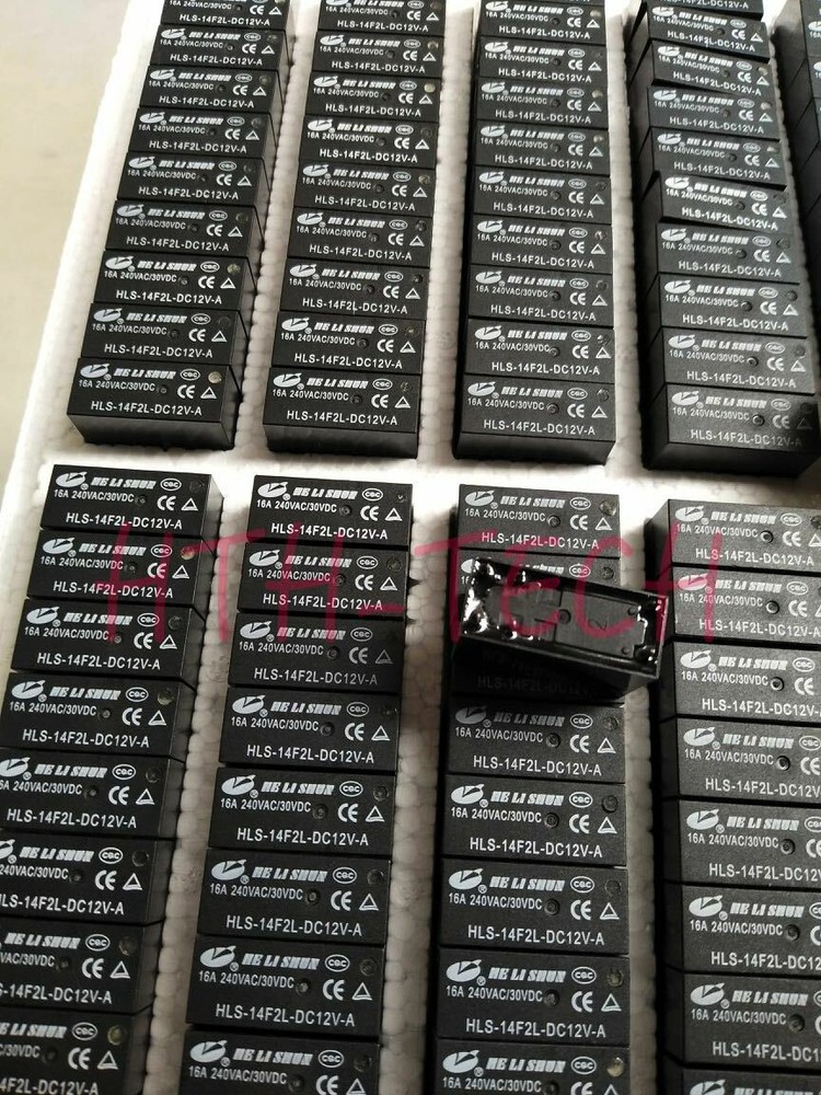 HLS-14F2L-DC12V-A Power Relay 16A 240VAC 12VDC 6 Pins x 10pcs