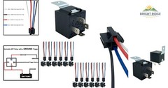 Automotive Relay Kit 12V DC, 40A Maximum Rated, 12 Pack for Electrical Projects