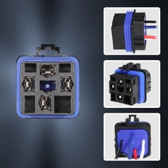 4-PIN 40/30 AMP 12 V DC Waterproof Relay Kit Harness Socket – Heavy Duty 12 AWG