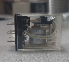 OMRON MY4N 120VAC / 24VDC 14-Pin Square Base General Purpose Plug-In Relay