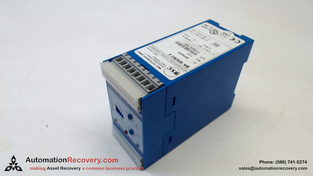 MSC BKMIKRO4 REVISION 1.07 120 VAC 50/60HZ U:230VAC I:2A U:30VDC I:2A, N #118755