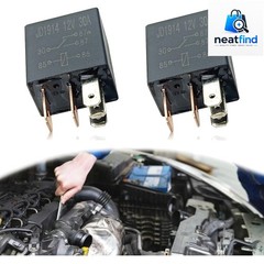 2Pcs 5 Pin 12V 30A Relay, High Performance Starter Universal for Car Motor Au…