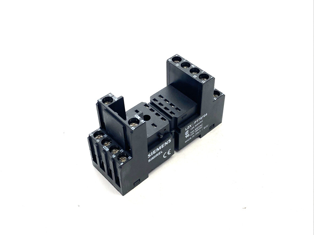 Siemens LZX:PT78704 SIMIREL 14-Pin Relay Socket/Base 12A PT78704