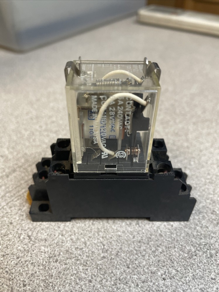 Omron general purpose relay socket and track mount