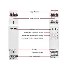 Memory Relay Latching Relay 1SPDT 16A Din Rail GRM8-01 AC/DC12V~240V