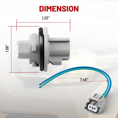 Front Turn Signal Light Socket with Wiring Pigtail for Toyota RAV4 Tacoma