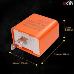 12V Speed Adjustable 2 Pin LED Electronic Flasher Relay for Motorcycle Turn S…