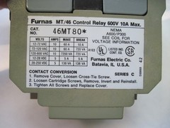 Furnas MT/46 Machine Tool Relay 46MT20F, 75MT46CF 120V Magnetic Coil, NOS