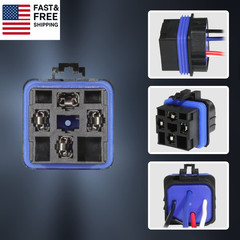 4-PIN 40/30 AMP 12 V DC Waterproof Relay Kit Harness Socket – Heavy Duty 12 AWG