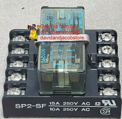 Aromat Relays 10A 30VDC SP2-DC5V AR102998 2 COIL LATCH PLUG-IN + base SP2-SF