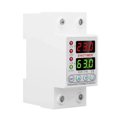 Dual Display Voltage Protector Relay 40A 63A 80A 220V 230V DIN Rail Type Tools