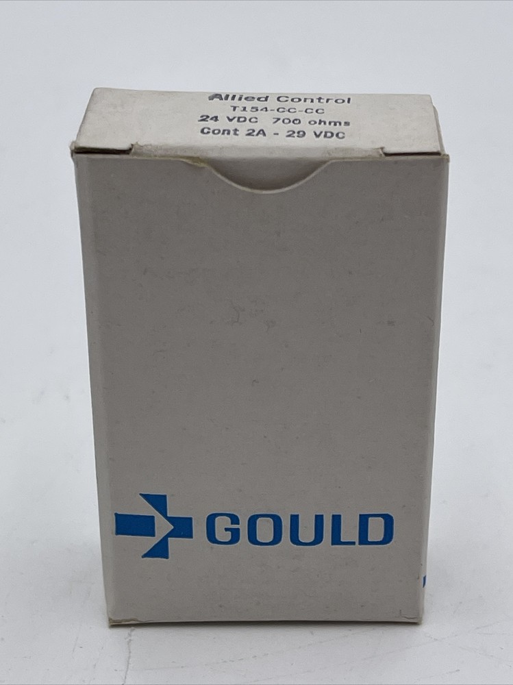 Gould Allied Control T-154-CC-CC Relay, 24VDC, 700 OHMS Cont 2A-29 VDC