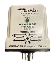 TIME MARK MODEL 253 REVERSE PHASE RELAY TIMEMARK 15A 150 VAC For Use 208–480 VAC