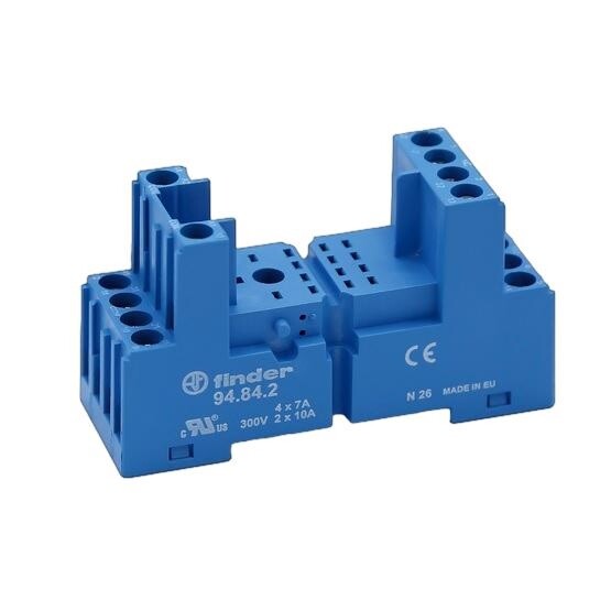 94.84.2SPA, FINDER, Din -Rail/Panel Mount Screw Te Socket For 55.34 Relay