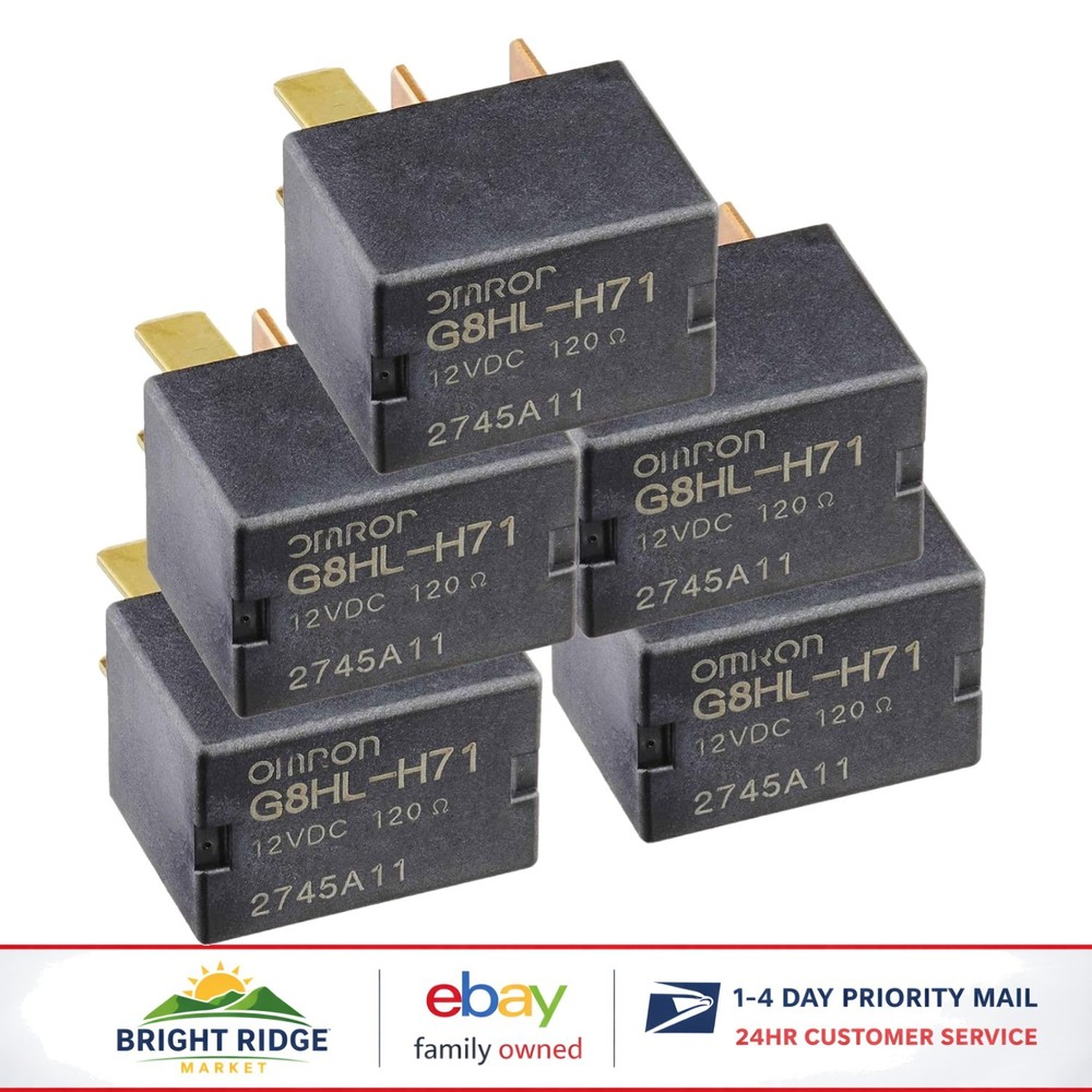 5-Pack HVAC Relay for A/C Units and Automotive Applications, OEM Quality Parts
