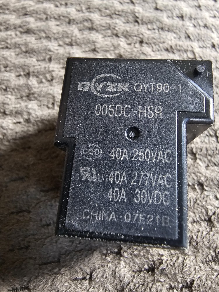 Power Relay Qty3 5 Volt Coil QYZK 40 amp 277 Volt Ac 40 Amp 30 Volt DC