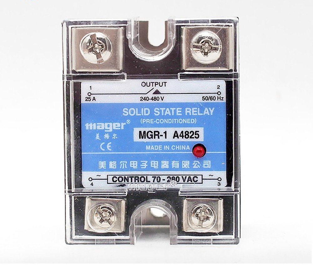 HQ MGR-1 A4825 Single Phase Solid State Relay SSR 25A 70-280V AC 240-480V AC