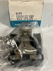 PRD3AY0-208V Potter & Brumfield Relay SPST- NO DM 25A. 208 VAC New in Box.