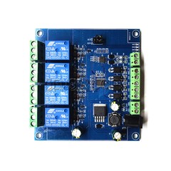 Modbus RTU DC 7V-24V 4 Channel Relay Control Switch RS485/TTL UART Module-
