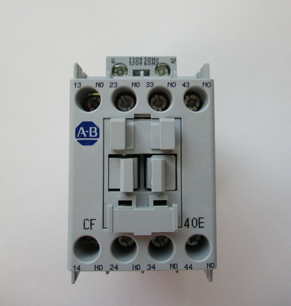 ALLEN BRADLEY CONTROL RELAY 700-CF400A, 10A WITH DIN RAIL, 4 SCREW TERMINAL