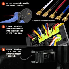 12V Fuse Relay Box 6 Slot ATC ATO 5 Pin Relay Block Kit