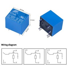 10pcs Relay Switch SRD-24VDC-SL-C 5 Pins 24 V DC PCB Mini Type SPDT 10A Blue 24V