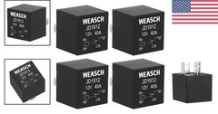 12V Waterproof Relay 4 Pack – 40A Automotive Switches for Truck and Motorcycle