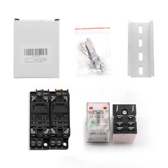 2 Pcs Electromagnetic Power Relays, Green Indicator Light, 8-Pin DPDT 10 a 24 VD