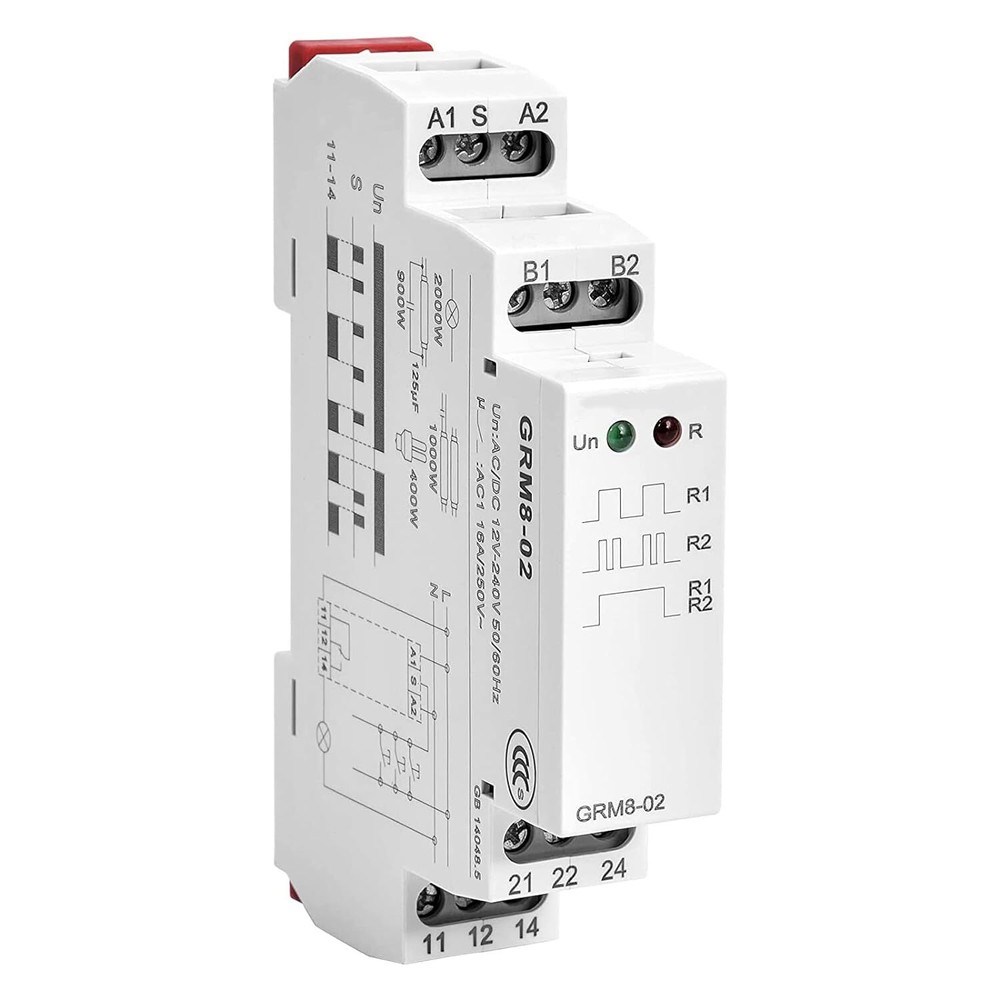 Electronic Latching Relay Memory Relay Impulse Relay 16A GRM8-02 AC/DC12V~240V