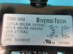 NEW DIVERSITETEC D90-360 GENERAL PURPOSERELAY 9400 SERIES SPST-NO 25A 24V 116555