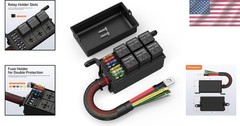 12V Waterproof Relay Box – 6 Way Fuse Block for Automotive & Marine Applications