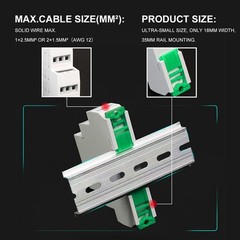 GEYA On Delay Off Delay Timer Relay Time Delay Relay AC/DC24V-240V 10A Din Rail