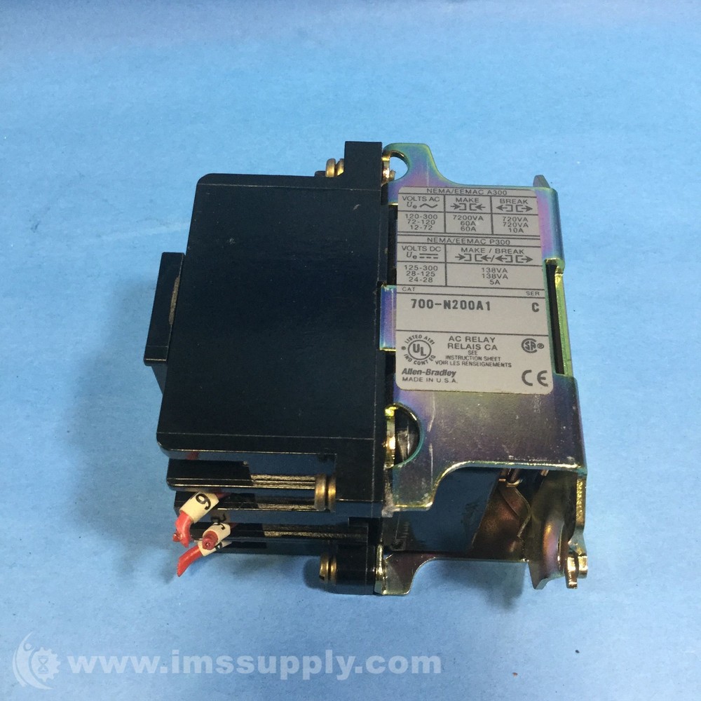 Allen Bradley 700-N200A1 Control Relay USIP
