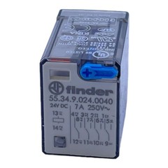 Finder 55.34.9.024.0040 Relay 24V DC 250V 7A Pack of 9