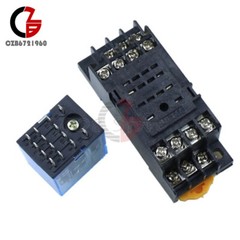 MY4NJ 12V/24V/110V/220V Coil Power Relay / DIN Rail Mounted Base 14 Pin 4PDT FC