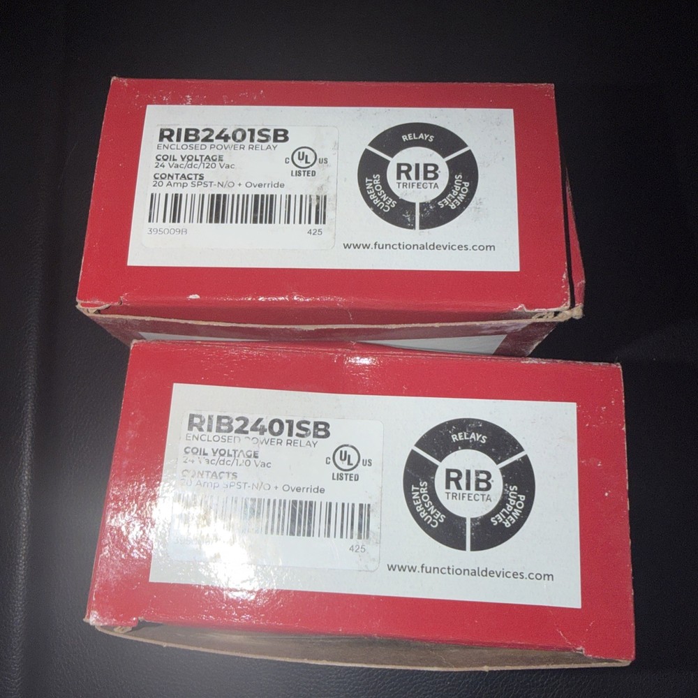 Functional Devices RIB2401SB-NC Enclosed Relay (LOT OF 2)