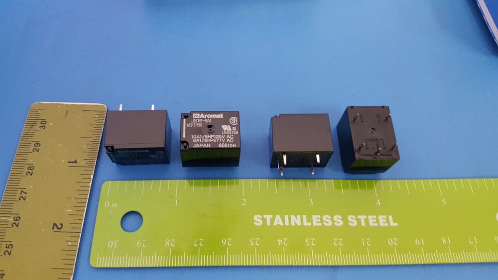 Relay, JS1E-5V Aromat/Panasonic 5VDC Coil, 10A 125VAC SPDT 2 PCS